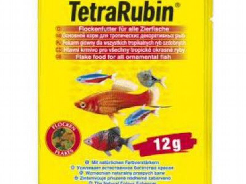 Tetra Rubin 12гр корм в хлопьях для улучшения окра