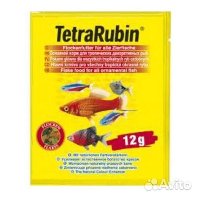 Tetra Rubin 12гр корм в хлопьях для улучшения окра