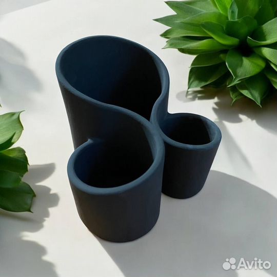 Гипсовый органайзер для кистей и канцелярии