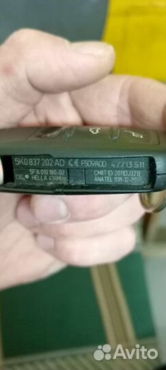 Выкидной ключ volkswagen зажигания