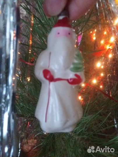 Редкая стекляная ёлочная игрушка СССР