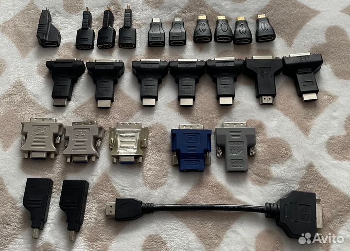 Переходник hdmi minihdmi VGA DVI DVI-D DisplayPort