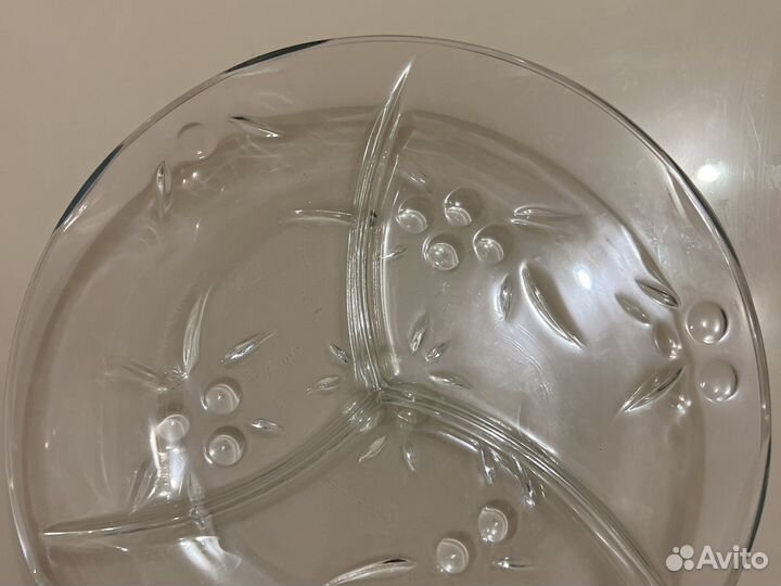 Менажница стеклянная новая