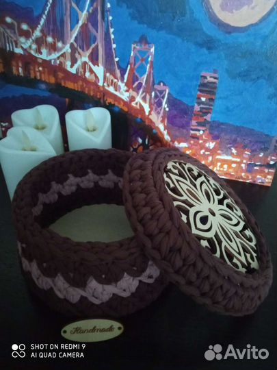 Корзиночки из трикотажной пряжи