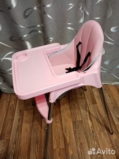 Стульчик для кормления розовый детский разборный