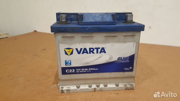 Аккумулятор б/у Varta C22 12V, 52Аh, 470А
