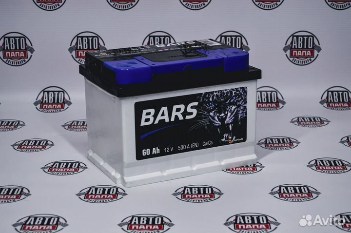 Автомобильный аккумулятор Барс 60Ah низкий