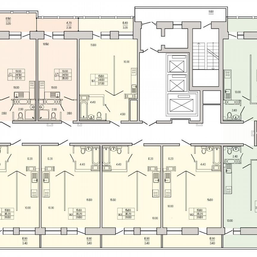 1-к. квартира, 38 м², 2/19 эт.