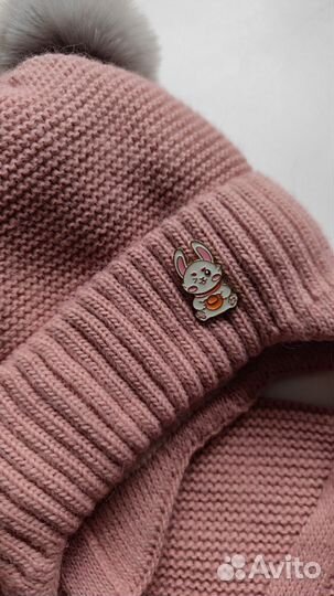 Детский зимний комплект шапка и снуд 46-51