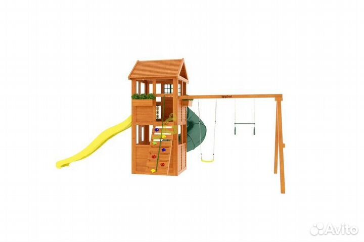 Игровая площадка для дачи Клубный домик с трубой