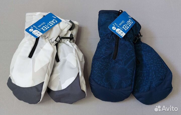 Варежки зимние на молнии новые 1-2 / 2-4 года