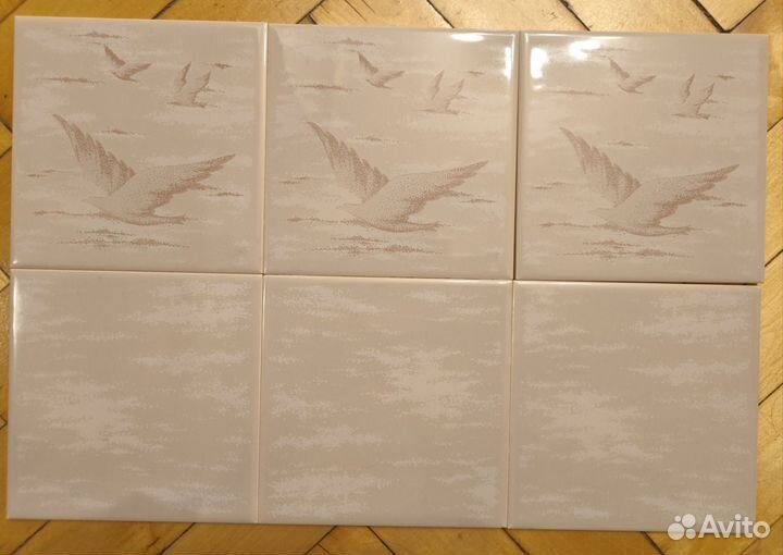 Кафельная плитка остатки 15см на стену, 49+22шт