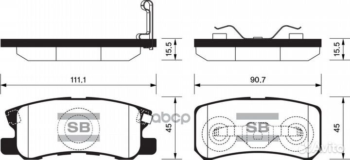 Колодки торм.зад. SP2076 Sangsin brake