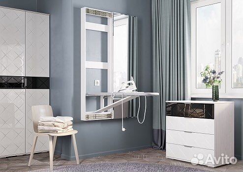 Гладильная доска Смарт с зеркалом, Венге