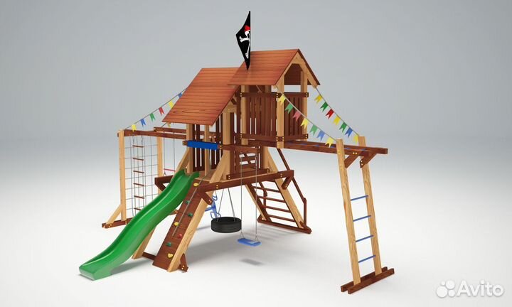 Детский комплекс песочница горка качели доставка