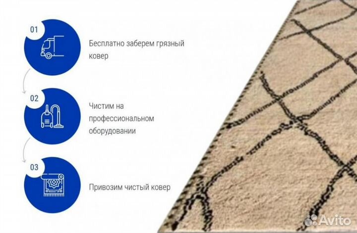 Чистка ковров с вывозом и доставкой