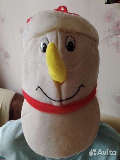 Кепка снеговик новогодняя