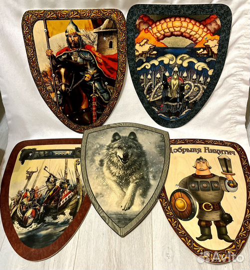 Набор Щит и меч деревянный детский Новый