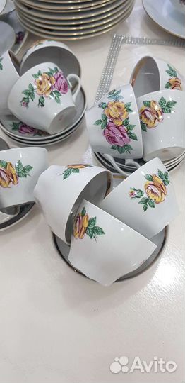 Чайный сервиз СССР рига на 12 персон