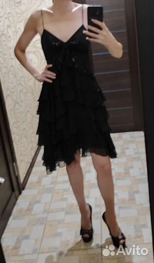 Вечернее платье 46 размера черное