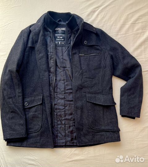 Полупальто Jack&Jones XL грифельного цвета