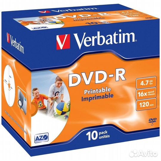 Оптический диск DVD-R диск Verbatim 4,7Gb #70506