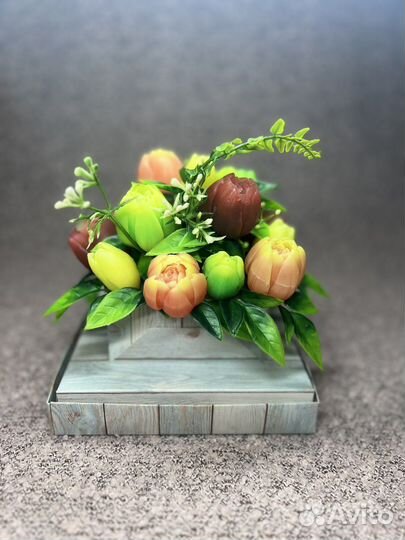 Букет цветов из мыла к 8 марта