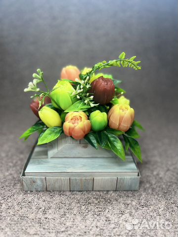 Букет цветов из мыла к 8 марта