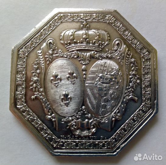 Медаль Жетон Франция 1774 г Коронация Марии-Антуан