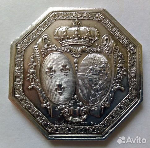 Медаль Жетон Франция 1774 г Коронация Марии-Антуан