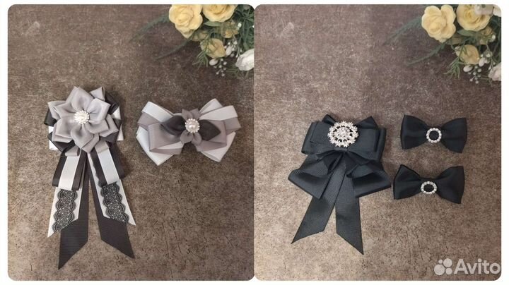 Бантики,ободки школьные детские ручной работы