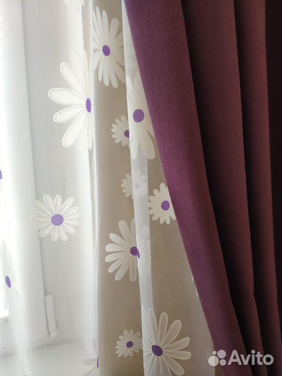 Комплект шторы+тюль