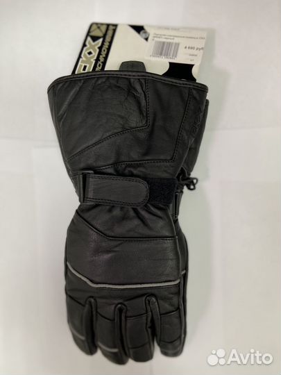 Перчатки снегоходные кожаные CKX черные