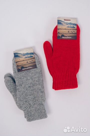 Варежки из натуральной шерсти