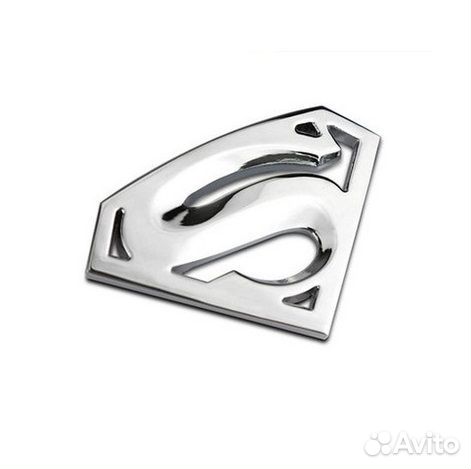 Металлическая наклейка на авто superman шильдик