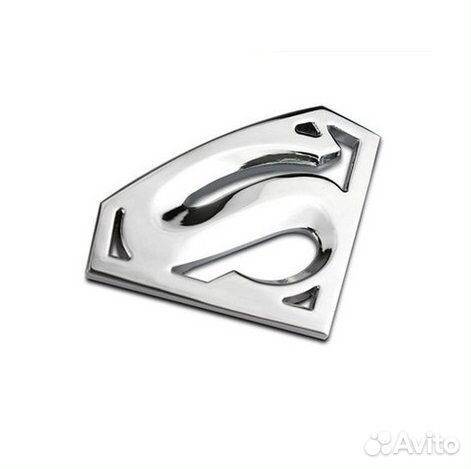 Металлическая наклейка на авто superman шильдик
