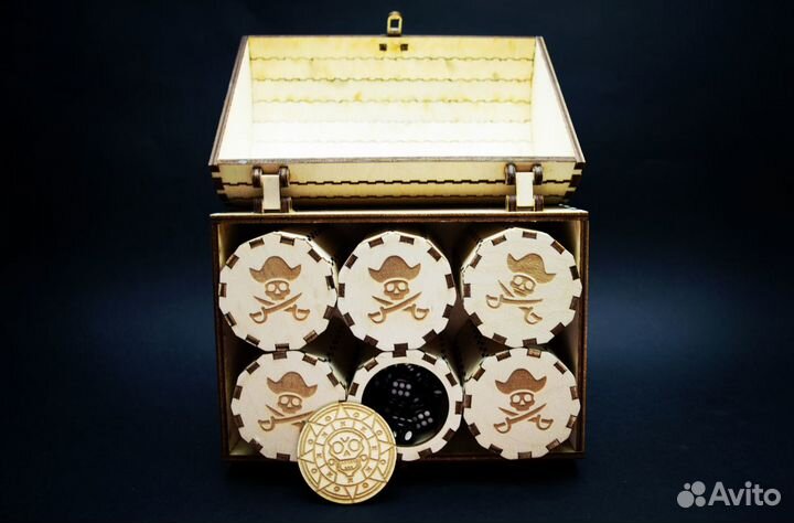 Пиратский набор для игры в кости