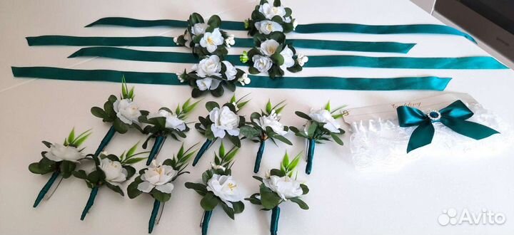 Бутоньерка браслет подвязка