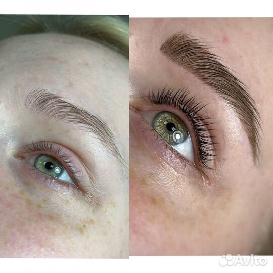 Брови, ламинирование ресниц