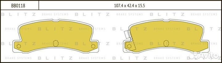 Blitz BB0118 Колодки тормозные дисковые зад