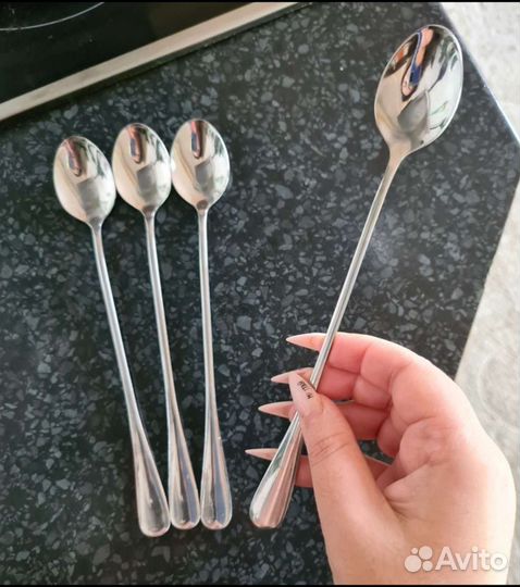 Ложки десертные 6 шт. с удлиненной ручкой новые