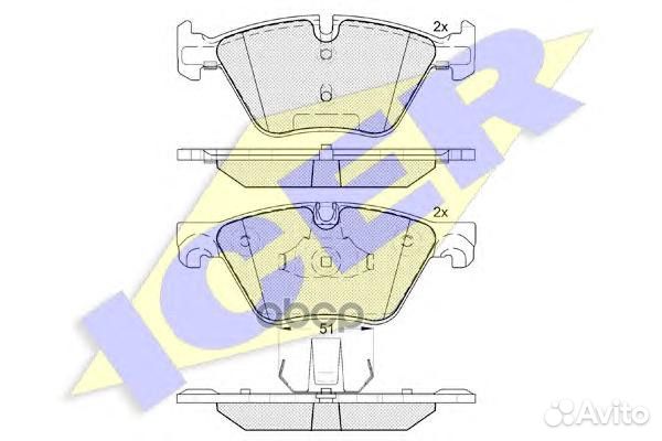 182002 колодки дисковые передние BMW F07GT/F10