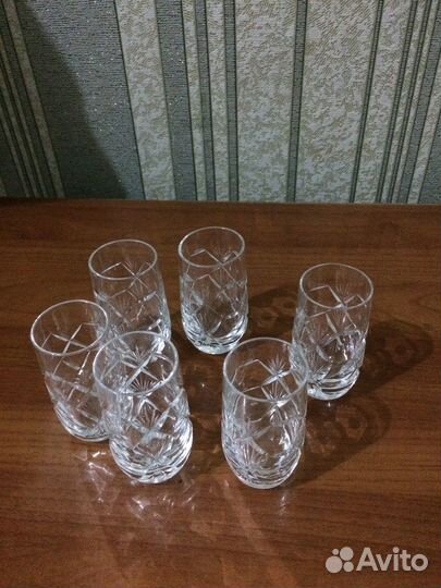 Графин хрустальный и 6 стопок СССР