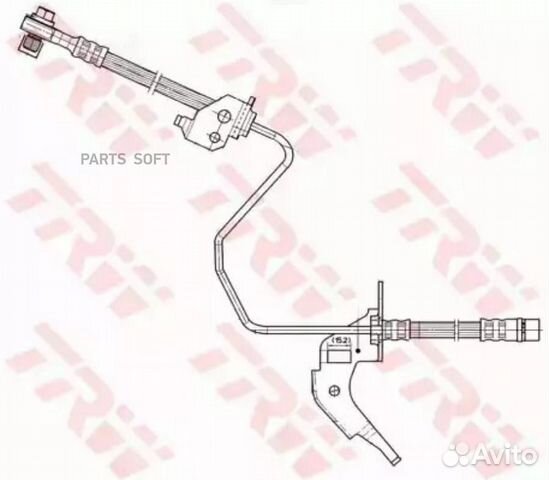 TRW PHD566 PHD566 шланг тормозной задний правый L5