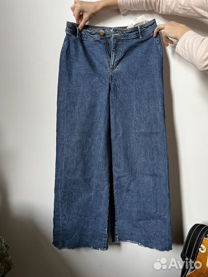 Брюки джинсовые широкие