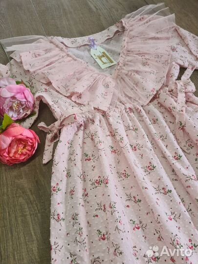 Авторское Платье Бохо из ажурного хлопка