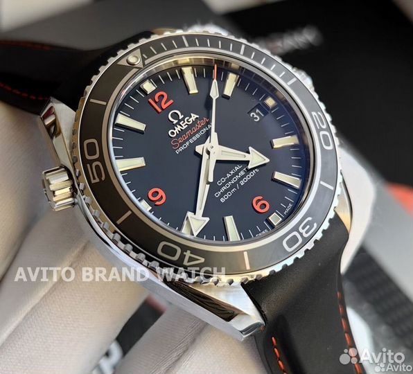 Часы мужские Omega planet ocean 42 мм orange