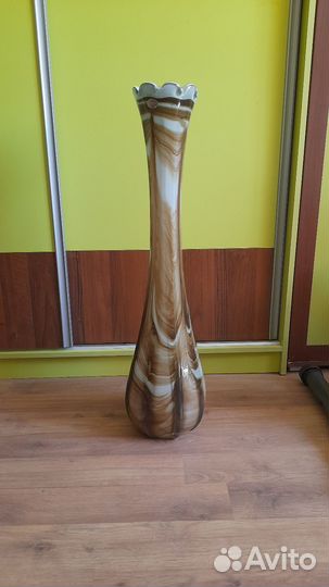 Советская напольная ваза из сульфидного стекла
