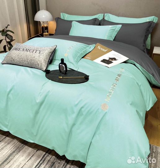 Постельное белье на резинке евро