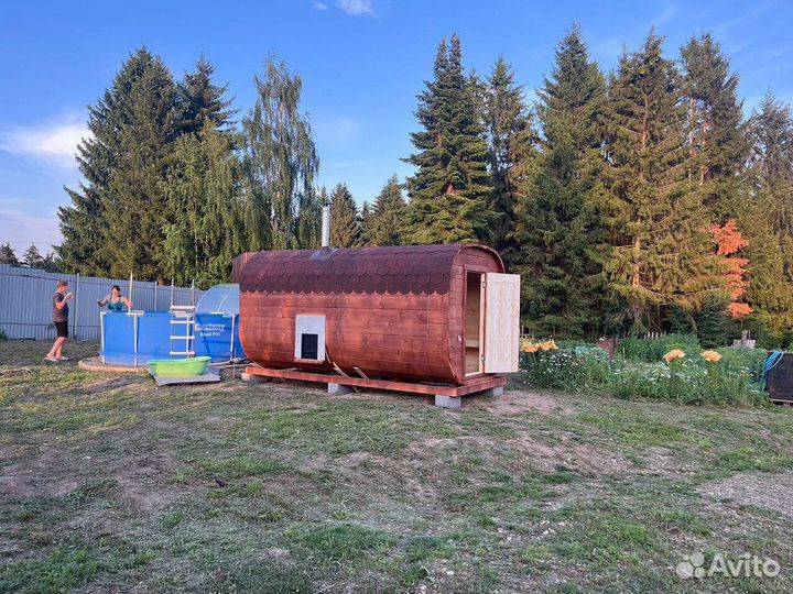 Баня-бочка под ключ